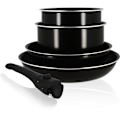 Miniatyrbild 1 av 5: Kokkärlsset - Induktion - MENASTYL - 6020437 - Non-stick aluminium - 5 delar - Avtagbart handtag - Svart