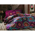 Bäddset - 1 påslakan 220 x 240 cm + 2 örngott 60 x 60 cm - 100% bomull - Fuchsia