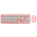 Miniatyrbild 1 av 6: Trådlöst tangentbord + mus combo - MOBILITY LAB - Pure Color - Rosa - Ergonomisk design - Diskret skrivning