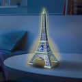 Miniatyrbild 3 av 6: Ravensburger-Puzzle 3D Fosforescerande Eiffeltorn 50 år-Från 10 år-216p numrerad för att montera utan lim-Tillbehör ingår-11591