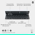 Miniatyrbild 6 av 6: Tangentbord för Logitech KEYS-TO-GO 2 surfplatta, UNIVERSAL BLUETOOTH TANGENTBORD - Grafit