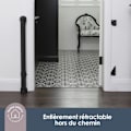 Miniatyrbild 4 av 6: Extra hög infällbar säkerhetsbarriär - DREAMBABY - 60 till 140 cm H90 cm - Svart