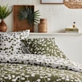 Miniatyrbild 3 av 4: Sängkläder - IDAG Crazy - Blommönster - 2 personer - 220 x 240 cm - Grön