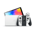 Miniatyrbild 3 av 6: Nintendo Switch-konsol (OLED-modell): Ny version, Intense Colors, 7-tums skärm-med en vit Joy-Con