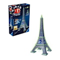 Miniatyrbild 1 av 6: Ravensburger-Puzzle 3D Fosforescerande Eiffeltorn 50 år-Från 10 år-216p numrerad för att montera utan lim-Tillbehör ingår-11591