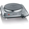 SEVERIN KP1092 Rechaud - elplatta 1500W - diameter 18 cm - justerbar termostat - perfekt för små köksutrymmen / rostfritt stål
