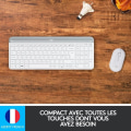 Miniatyrbild 2 av 6: LOGITECH - MK470 trådlöst tangentbord + musuppsättning - AZERTY - Vit