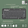 Miniatyrbild 6 av 6: LOGITECH - Trådlöst tangentbord - Pebble Keys 2 M380s - Bluetooth - Easy-Switch-knapp - Grafit - (920-011803)