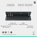 Miniatyrbild 6 av 6: Logitech KEYS-TO-GO 2 TRÅDLÖS pekdatortangentbord FÖR IPAD GRAPHITE