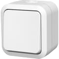Vattentät tryckknapp - QUARX - Aqua Pro - IP55 - 250V - 10AX - Snabbkoppling - Vit