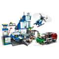 Miniatyrbild 2 av 6: LEGO 60316 City Polisstation, Leksaksbil, Sopbil och Helikopter Barn +6 år, Set Adventures