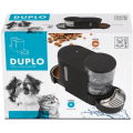 Miniatyrbild 5 av 5: M.PETS DUPLO foder- och vattendispenser 1,3kg/3L - 40x16,2x29,1 cm - Svart