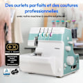 Miniatyrbild 3 av 6: Overlocker - MEDION - SO 90 - 91W - Nål typ 11, 14, 16 - 1200 rpm - LED - Turkos