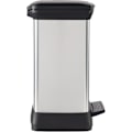 Miniatyrbild 3 av 6: Rektangulär papperskorg - DECO BIN - CURVER - 50L - Elegant design - 39 x 29 x 51 cm - Metallic grå
