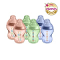 Miniatyrbild 1 av 6: TOMMEE TIPPEE - Förpackning med 6 Closer to Nature-flaskor - Anti-kolik ventilspene - 260ml - Flerfärgad