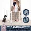 Miniatyrbild 4 av 6: Barnsäkerhetsgrind - Discovery 3 - DREAMBABY - 74,5 cm till 1,95 cm - Vit