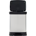 Miniatyrbild 4 av 6: Rektangulär papperskorg - DECO BIN - CURVER - 50L - Elegant design - 39 x 29 x 51 cm - Metallic grå