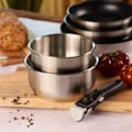 Miniatyrbild 3 av 4: Kokkärlsset - Induktion - MENASTYL - 7930018 - Rostfritt stål - 6 delar - Avtagbart handtag - Grå