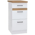 Miniatyrbild 1 av 4: Junona Kitchen Low Furniture 40 cm - 3 lådor + bänkskiva - Brilliant White