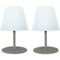Miniatyrbild 1 av 4: Set med 2 sladdlösa bordslampor - LUMISKY - TWINS - Olive - H16 cm - LED