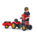 Miniatyrbild 3 av 4: FALK - Röd Supercharger pedaltraktor med öppningsbar huv och släp