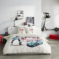 Miniatyrbild 1 av 4: Sängkläder - IDAG - JAVA - 2 personer - 240x220 cm - Bomull - Street racing print - Vit