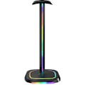 Miniatyrbild 2 av 5: Stativ för gamingheadset - The G-Lab - K-STAND-NEON RGB - USB/USB-C HUB - Kabelansluten - RGB-belysning - Svart
