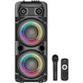 Miniatyrbild 1 av 6: Upplyst karaokehögtalare - INOVALLEY - KA123-XXL - Bluetooth V5.0 - 75 cm - 900 W - Svart