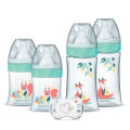 Miniatyrbild 1 av 3: DODIE Set med 4 födelseflaskor Rund anti-kolik napp (2x150mL och 2x270mL), + en förlossningsnapp