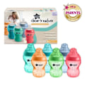Miniatyrbild 2 av 6: Tommee Tippee - Paket med 6 Closer to Nature-flaskor - Anti-kolik ventilspene - 260ml - Fluorescerande flerfärgad