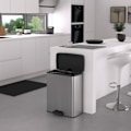 Miniatyrbild 4 av 5: Rektangulär papperskorg - DECO BIN - CURVER - 65L - Modern design - 49 x 29 x 61 cm - Metallic grå
