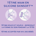 Miniatyrbild 3 av 6: Set med 2 nappflaskor - MAM - Enkel start - Anti-kolik - 320 ml - Flow 3 napp - Ocean + Sand