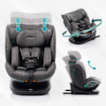 Miniatyrbild 4 av 6: Bilbarnstol - BABYAUTO - XPERTA GREY DOBBY - Från födsel till 12 år - 0-36 kg - I-Size - ISOFIX - 360° vridbar - ECE R129