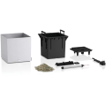 Miniatyrbild 2 av 5: LECHUZA Canto Stone Cube 30 blomkruka - komplett LED-kit, kvartsvit