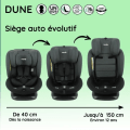 Miniatyrbild 4 av 6: Isofix bilbarnstol NANIA DUNE 40-150 cm R129  0 till 10 år  Bakåtvänd 40-105 cm  Justerbart nackstöd  Liggande  Svängbar