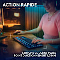Miniatyrbild 3 av 6: Speltangentbord - trådbundet - Logitech G - G915 X - Touch switch - AZERTY - Svart