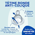 Miniatyrbild 3 av 4: Uppsättning av 3 Dodie Anti -Color Initiation+ flaskor - Glas - 270 ml - 0-6 månader - Rund napp - Flöde 2