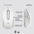 Miniatyrbild 6 av 6: Logitech Signature M650 trådlös mus - Tyst, Bluetooth, programmerbara knappar - Vit