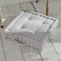 Miniatyrbild 2 av 5: Golvkudde - TODAY - CHARME - Slub x Chambray x Constance Broderi - 40 x 40 x 10 cm