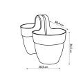 Miniatyrbild 4 av 4: ELHO - Blomkruka - Vibia Campana Flower Twin 21 - Antracit - Utebalkong - L 38,4 x B 20,5 x H 26,5 cm
