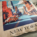 Miniatyrbild 3 av 4: Sängkläder - IDAG - JAVA - 2 personer - 240x220 cm - Bomull - New York-tryck - Beige