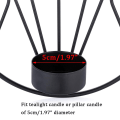 Miniatyrbild 6 av 8: 2 st väggljusstake för små pelarljus, metall