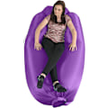 Miniatyrbilde 3 av 4: Utendørs Oppblåsbar Luftlenestol/Sofa - Heavy Duty Nylon Stoff - Pumpeløs Camping, Strand, Utendørs Lounge Sofa med Mesh Lommer - med Oppbevaringspose