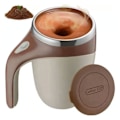 Miniatyrbild 1 av 4: Självrörande Mugg 304 Rostfritt Stål Automatisk Magnetisk Rörning Kaffe Mugg med Lock för Hem Kontor Resa 380ML