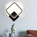 Miniatyrbillede 4 af 5: Væglampe indendørs LED firkantet vægspotlight 12W til stue soveværelse gang trappe natlampe soveværelse dekoration (sort, stil 2)