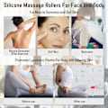 Miniatyrbillede 3 af 4: Muskelrulle Stick, Silikon Håndholdt Manuel Cellulite Massager Fascia Rulle til Lette Muskler Nakke Arm Ben Ryg, Bærbar Kropsrulle Dyb Vævs Hot Pink