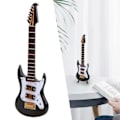 Miniatyrbild 1 av 8: Gitarr Modell Plastmaterial Mini Musikinstrument Skrivbordsdekoration med Ställ Förvaringslåda