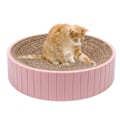 Miniatyrbilde 1 av 4: Kattenskrapematte, Fyllbar Kattenskrapebolle Kattpappmatte for Innendørs Katter Lounge - Rund Kattenskrape Sofa