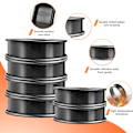 Miniatyrbilde 4 av 4: 8Pack Crumpet Rings Engelsk Muffinsringer 4 Tommer - Rustfritt Stål Dobbelt Rullede Tart Ringer Oppgradering Runde Metall Matlagingsbakst Ringer for Baking