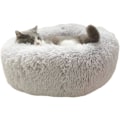 Miniatyrbild 1 av 4: Lyxig Rund Hundbädd i Grov Konstpäls Donut-Form, Inomhuskudde Lämplig för Små och Medelstora Hundar